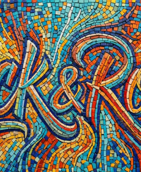 Jack & Rose graffiti calligraphy mosaic artwork