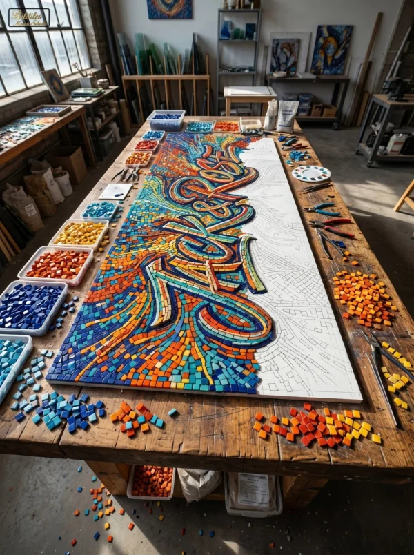 Jack & Rose graffiti calligraphy mosaic artwork