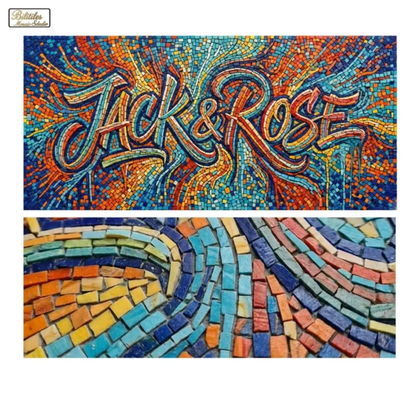 Jack & Rose graffiti calligraphy mosaic artwork
