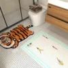 Floor Tile The Swimmers Mosaic — Art Deco Bathroom