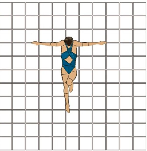 The Swimmers Mosaic — Art Deco Bathroom Floor Tile