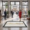 Custom Logo Mosaic Entrance Mat | Handmade Penny Round Tile Logo, Priced per m²