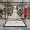 Custom Logo Mosaic Entrance Mat | Handmade Penny Round Tile Logo, Priced per m²