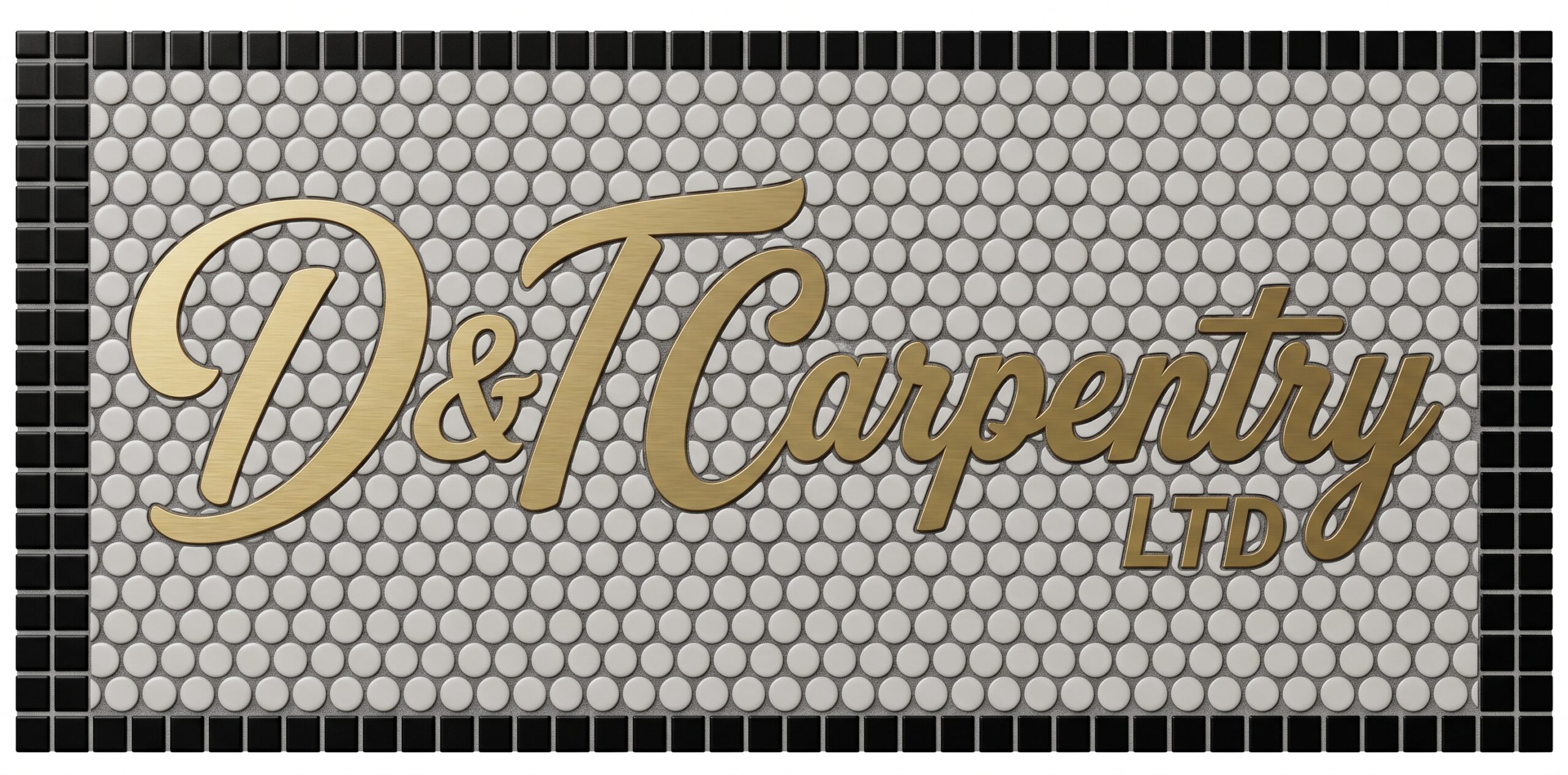 Custom logo mosaic entrance mat